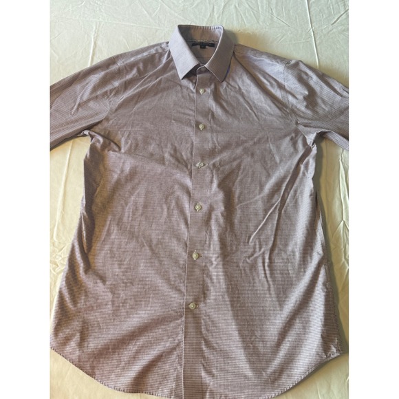 Banana Republic Other - Banana Republic Dress Shirt Mens Medium Purple White‎ Micro-Check  Long Slv